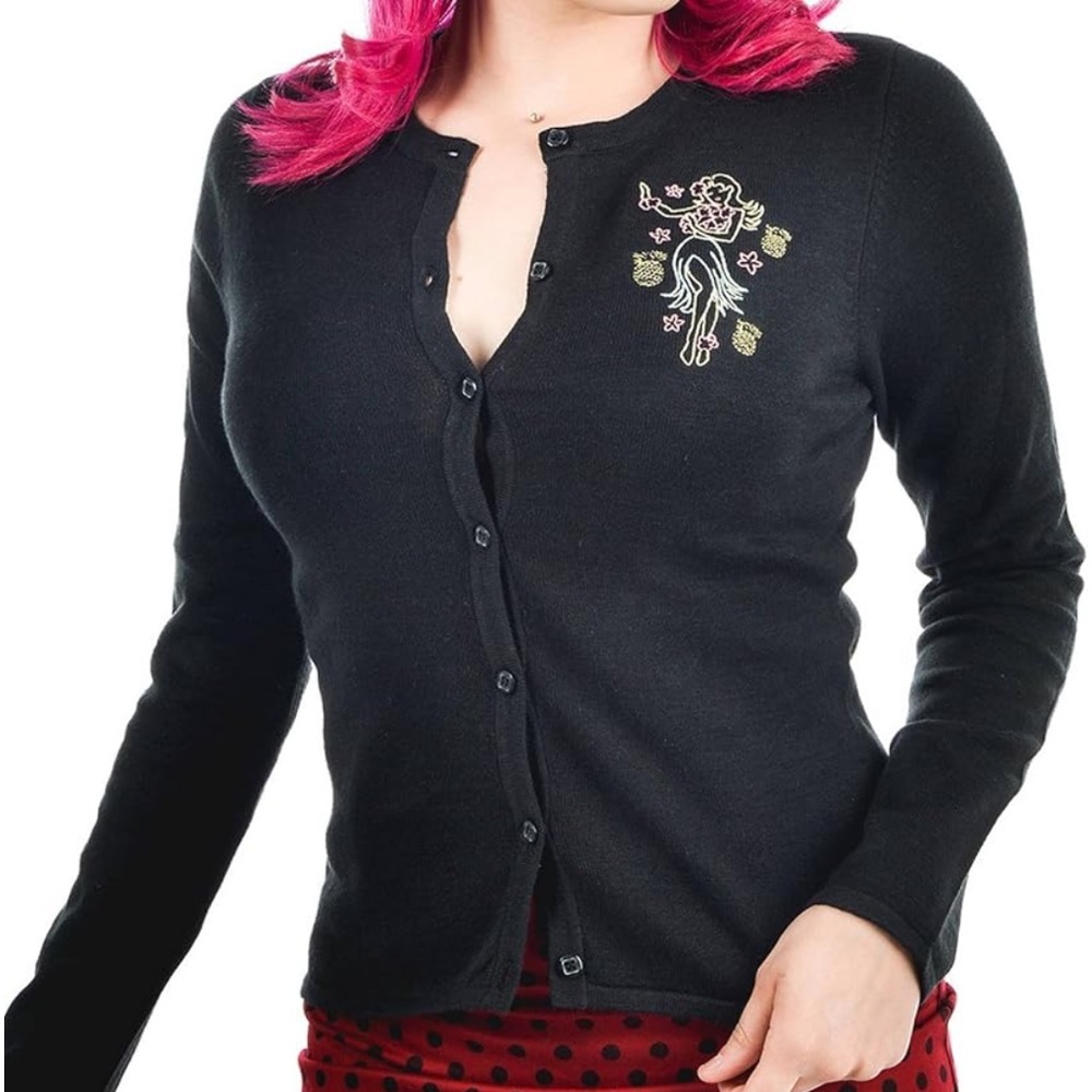 Rock Steady Embroidered Hula Cardigan